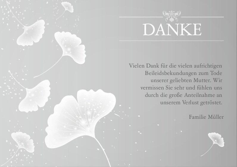 Danksagung Trauer Zeitung Honeymoments