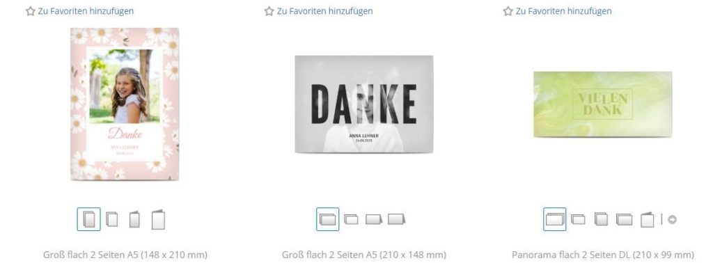 Danksagungskarte zur Kommunion